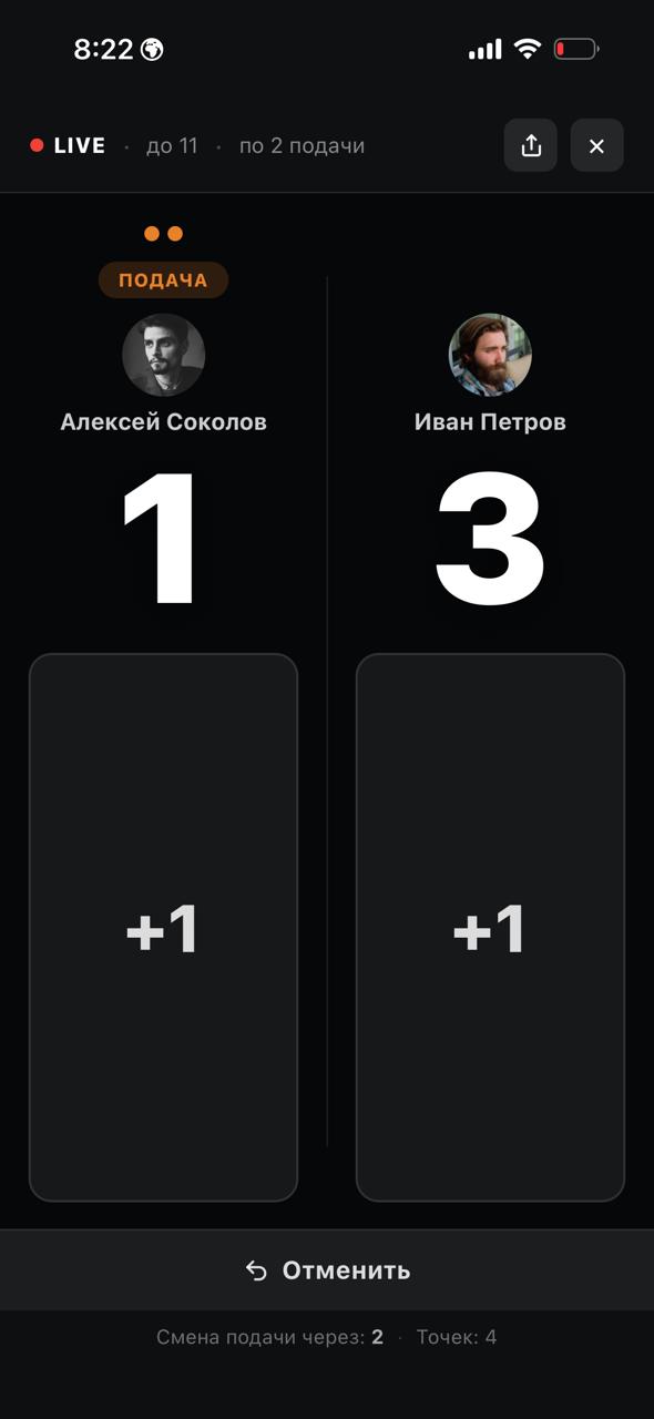 Live счёт